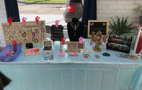 Valeria Mercado had her pop up booth at Healthy Blendz for their community appreciation day on Feb. 11 where she showcased her jewelry out for the customers walking in and out of Healthy Blendz.